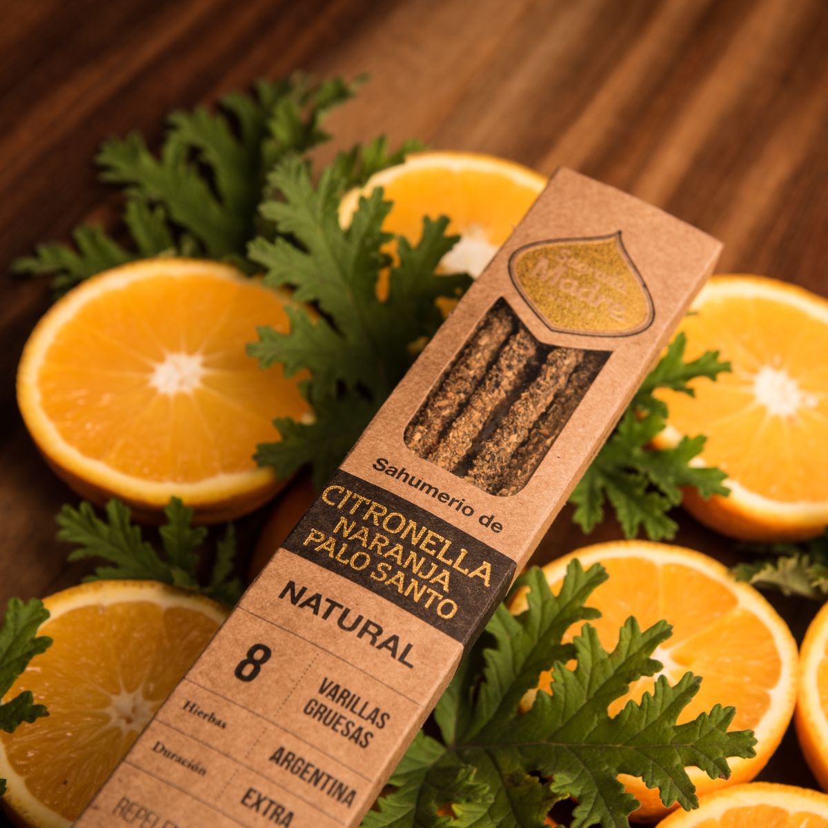 Sahumerio Citronella, Naranja y Palo Santo Natural