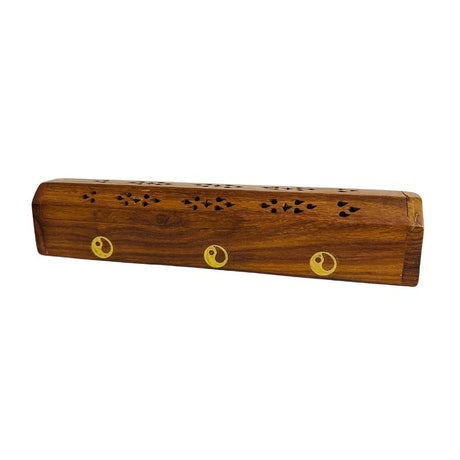 Porta Incienso Caja de Madera - Ying Yang