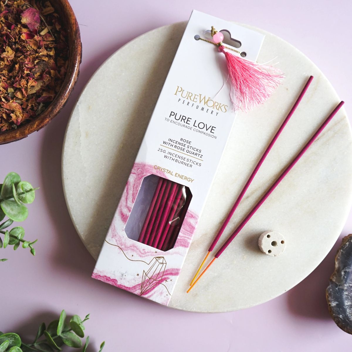 Set incienso Natural Crystal Energy - Amor Puro - Song Of India