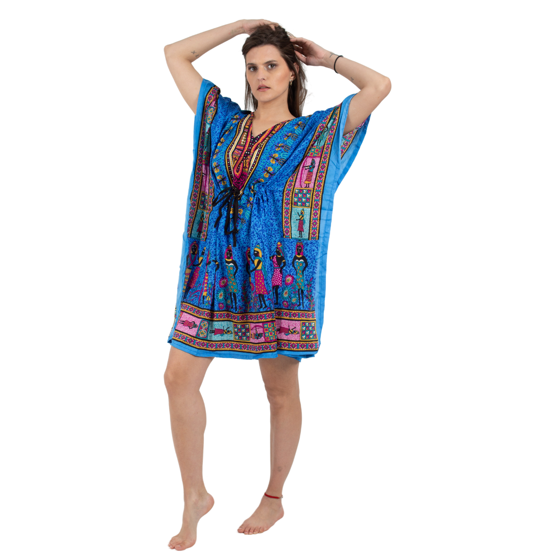 Blusa/Vestido Kaftan Naya Azul