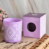 Vela Boho Lavanda Salvia con Piedra Amatista 120gr