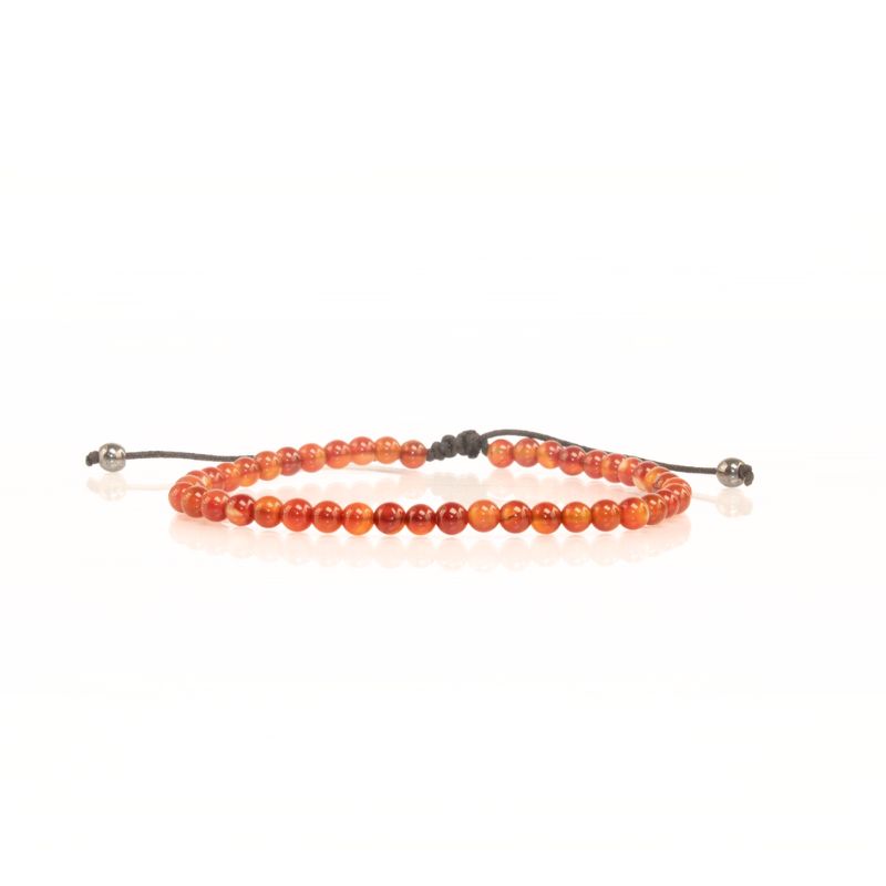 Pulsera Ajustable Cornalina 4mm
