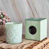 Vela Boho Árbol de la Vida con Piedra Jade 120gr