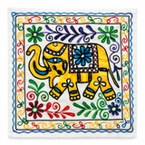 Funda de Cojín Elephant Amarillo y Azul
