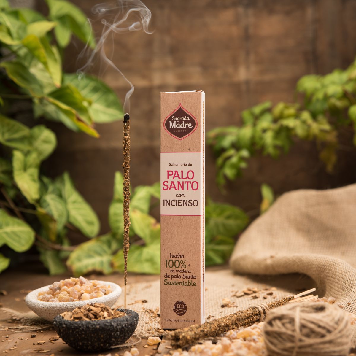 Sahumerio Palo Santo con Incienso