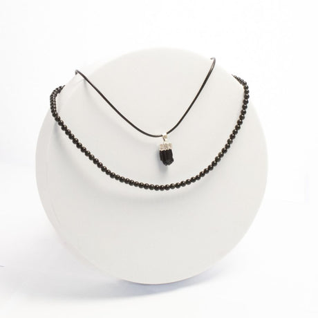 Collar Piedra Obsidiana 4mm