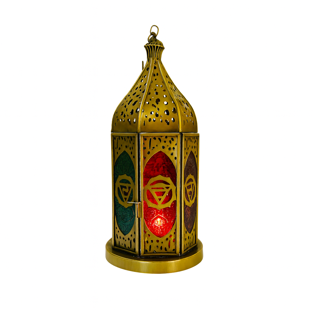 Farol Encantado - Porta Vela OM 7 Chakras Grande