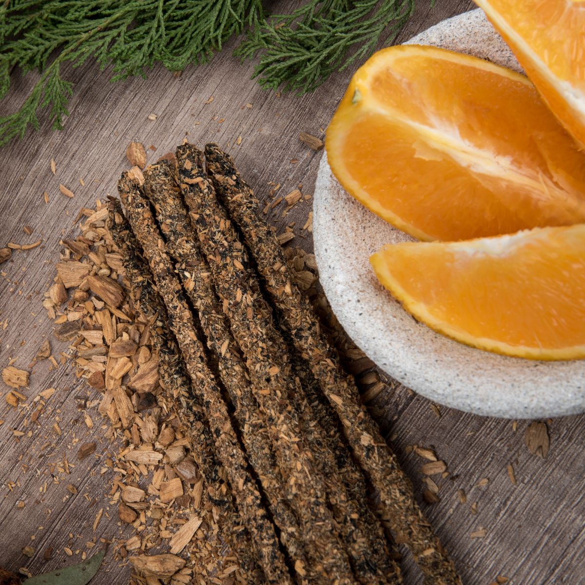 Sahumerio Citronella, Naranja y Palo Santo Natural