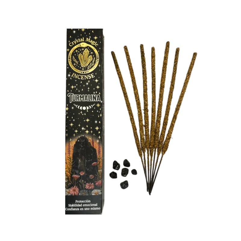 Incienso Azafrán con Piedras de Turmalina