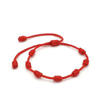 Pulsera Hilo Rojo 7 Nudos