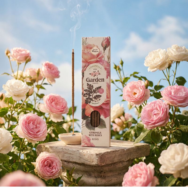 Sahumerio Garden Citronella Rosas