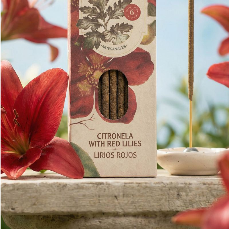 Sahumerio Garden Citronella Lirios Rojos