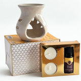 Set Difusor de Cerámica Ayurveda Flor de Jazmín