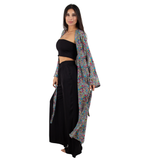 Kimono Trisha Gris con Azul