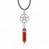 Colgante Estrella de Punta Jaspe Rojo