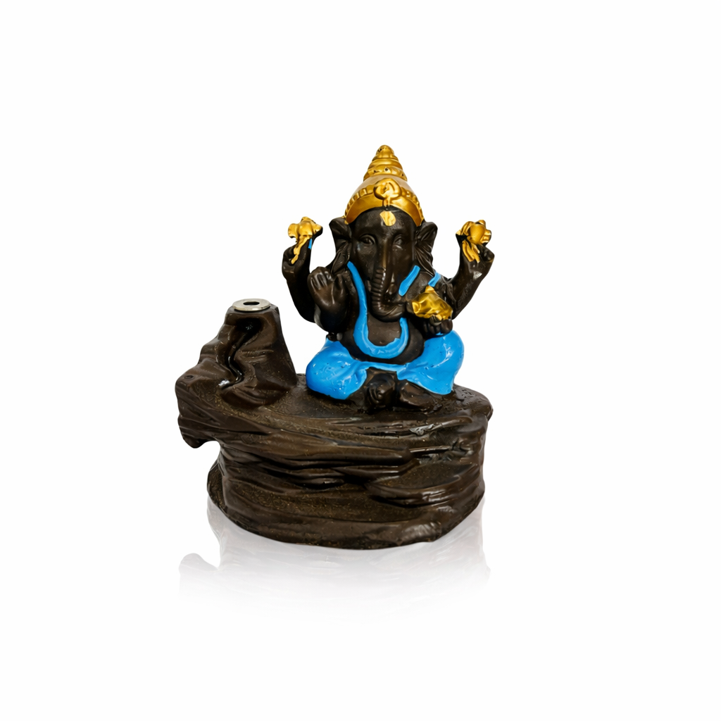 Porta Incienso Cascada India Ganesh Azul