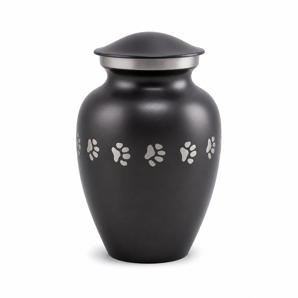 Anfora Negro de Bronce con Huellitas 18 cm