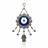 Colgante Ojo Turco Floral Mano de Fatima