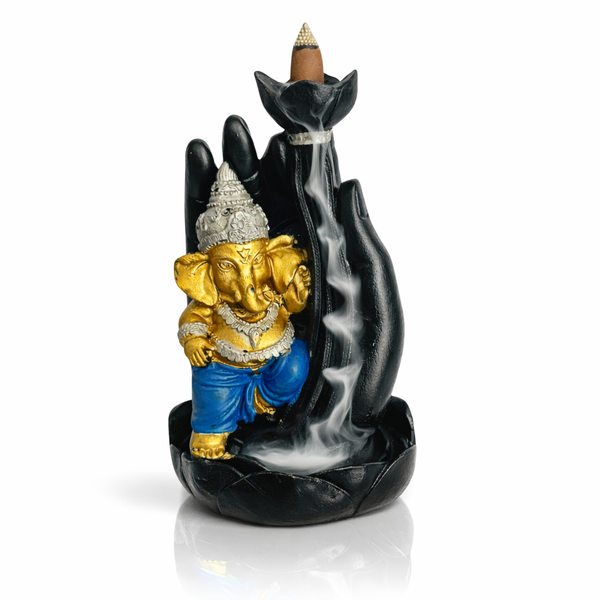 Porta Incienso Cascada Ganesh en la Mano