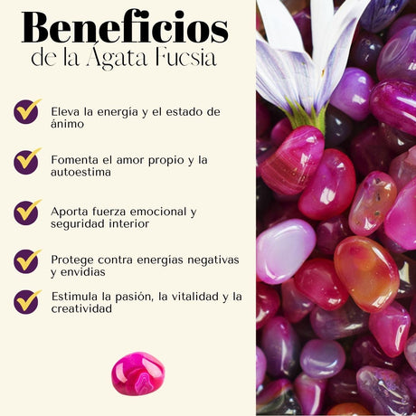 Pulsera Plateada Royal Ágata Fucsia