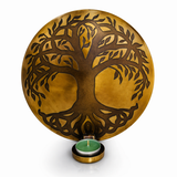 Porta Vela de Pared Árbol de la Vida Dorado
