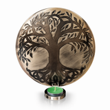 Porta Vela de Pared Árbol de la Vida Plateado Pequeño