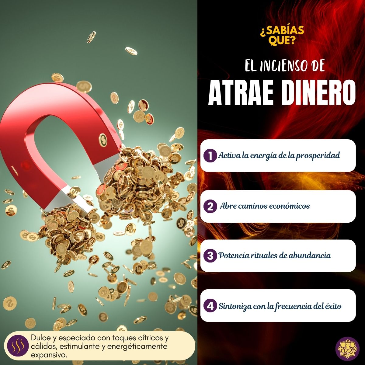 Incienso Natural Llama Dinero - Alaukik