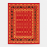 Cubrecama 2 Plaza Rojo Floral