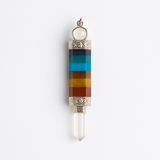 Colgante 7 Chakra con Punta de Cuarzo 4 cm