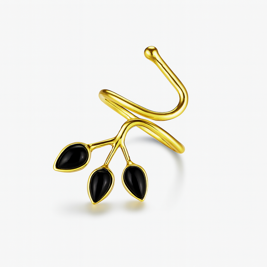 Anillo Hoja de la Vida Onix