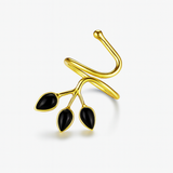 Anillo Hoja de la Vida Onix