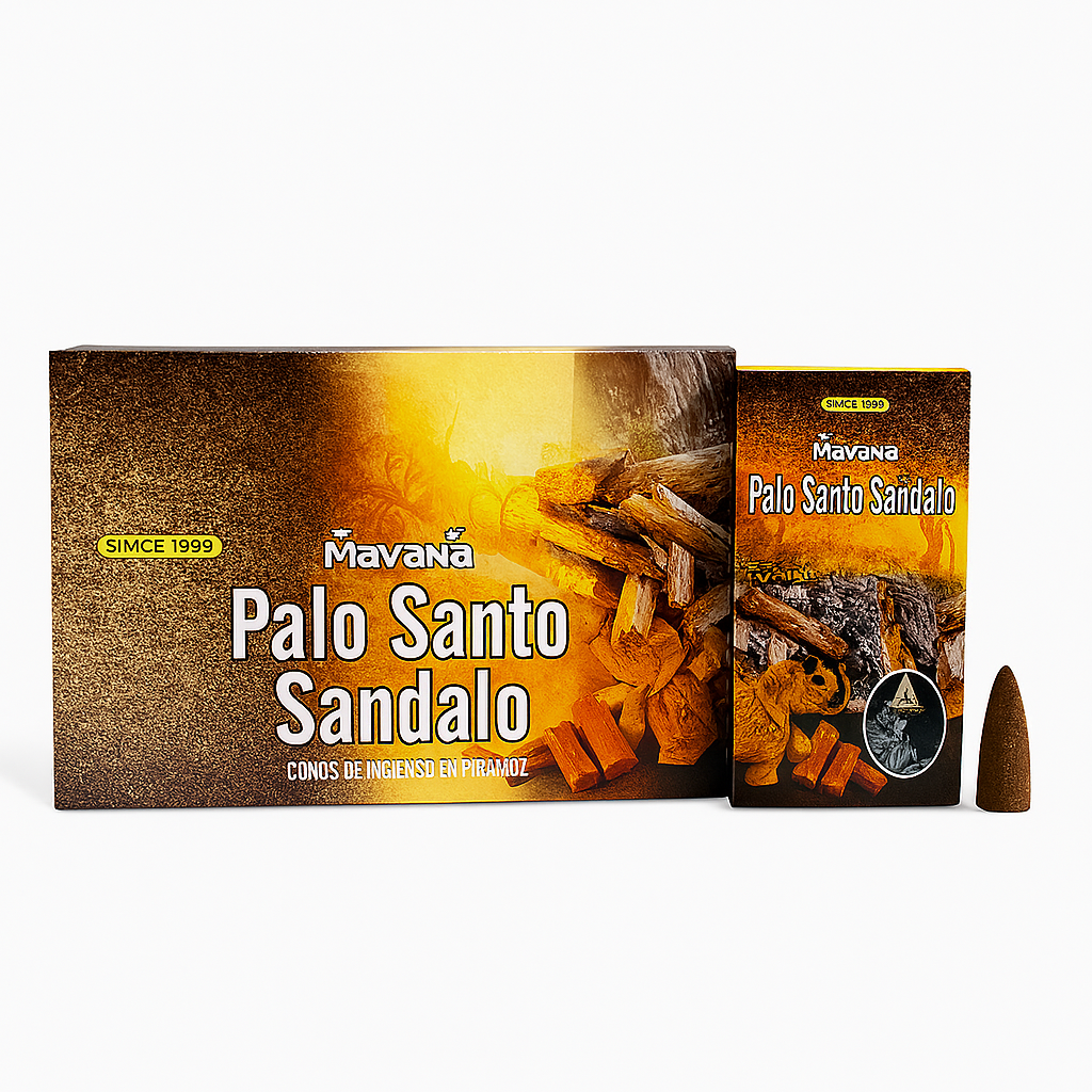 Incienso Cascada Palo Santo y Sandalo 120 Conos - Mavana
