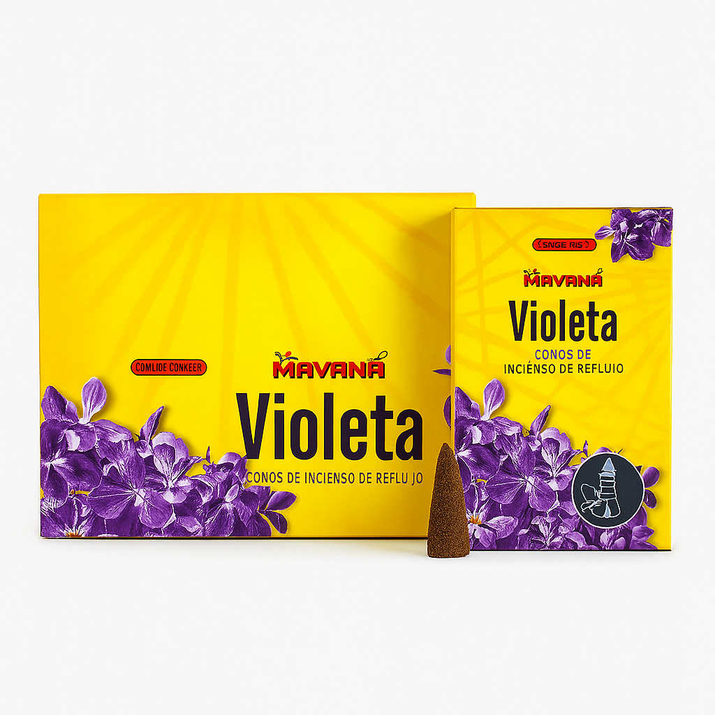 Incienso Cascada Violeta 120 Conos - Mavana