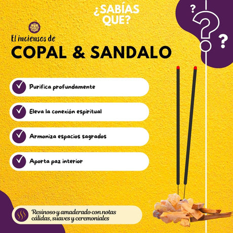 Incienso Natural Copal Sandalo - Hari Darshan