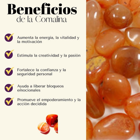 Pulsera Cornalina 8mm