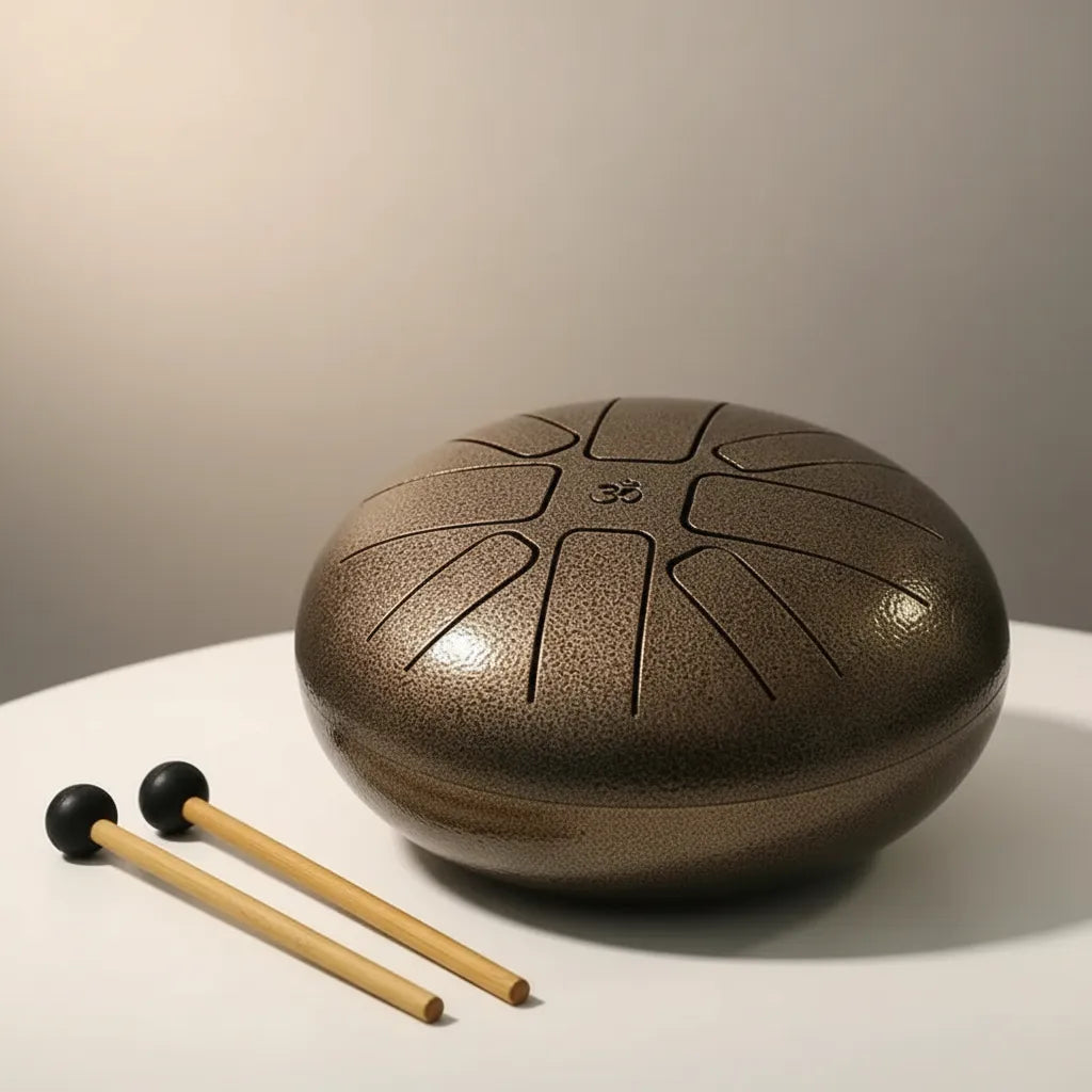 Hand Drum Bronce Envejecido 16 cm