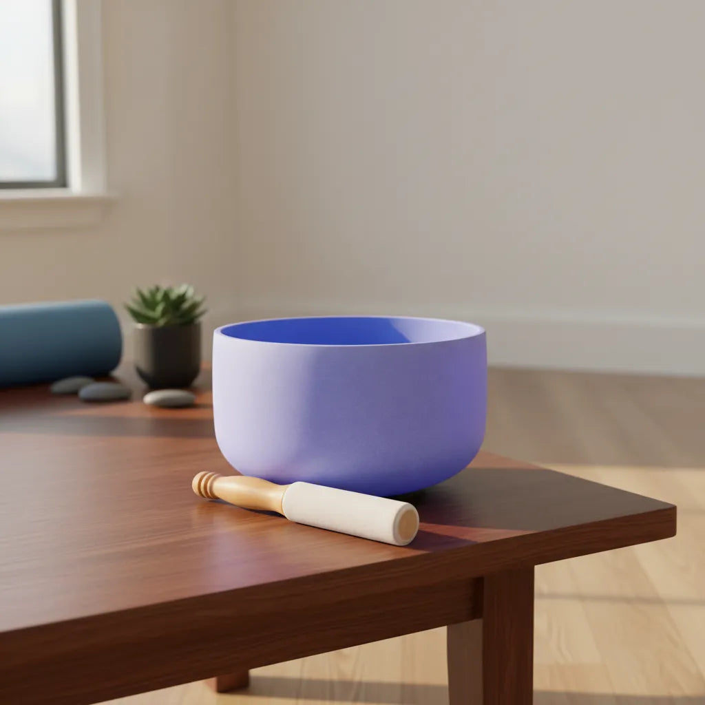 Cuenco Tibetano Cuarzo Azul 12 Pulgadas Nota SOL