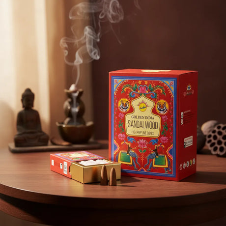 Incienso Cascada Golden Indian SandalWood 10 conos