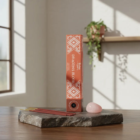 Incienso Sangre de Dragón con Cuarzo Rosa