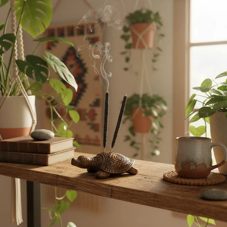 Porta Incienso Bronce Mini Tortuga