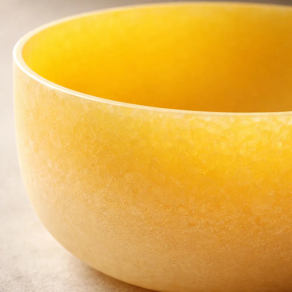 Cuenco Tibetano Cuarzo Amarillo 12 Pulgadas Nota MI