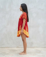 Blusa Vestido Devamati Rojo con Amarillo