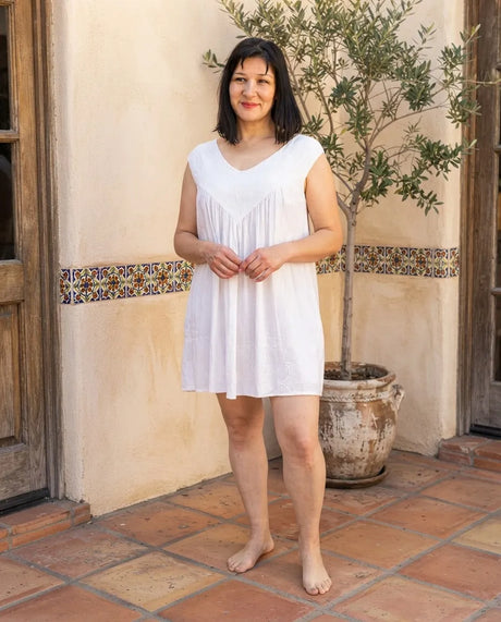 Blusa Vestido Charita Blanca