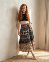 Falda Devu Azul con Rojo