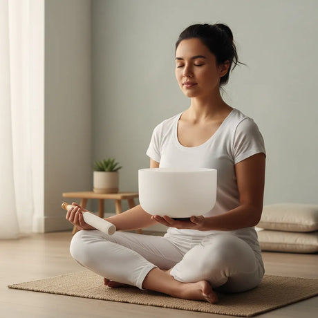 Cuenco Tibetano Cuarzo 8 Pulgadas Nota LA