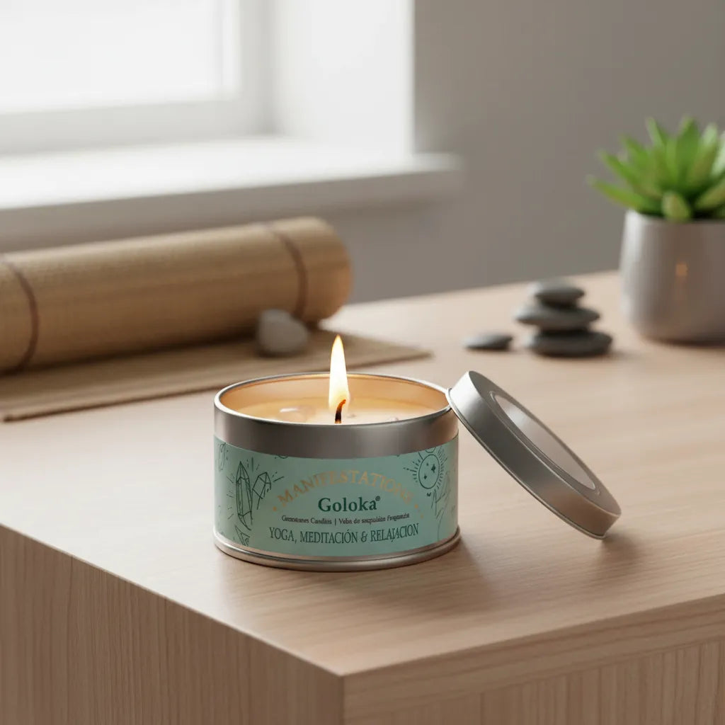 Vela Tarro Hojas de Salvia Raíz Vetiver con Piedra Luna