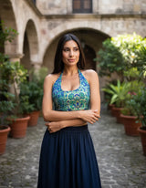 Top Trisha Azul con Turquesa