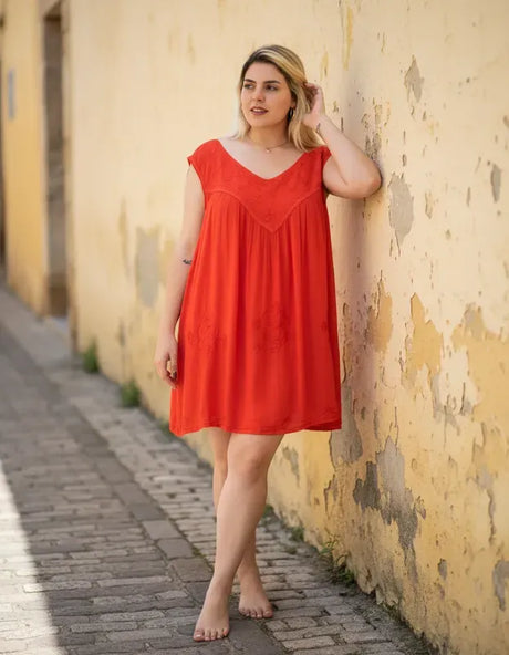 Blusa Vestido Chiti Salmon