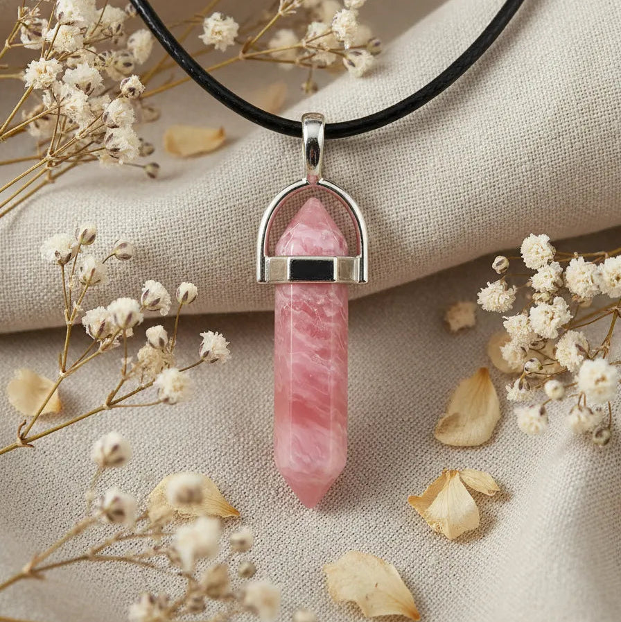Collar de Punta Cuarzo Cherry
