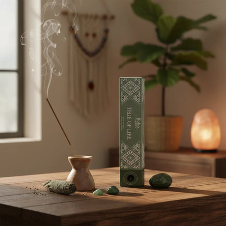 Incienso Árbol de la Vida con Jade Verde